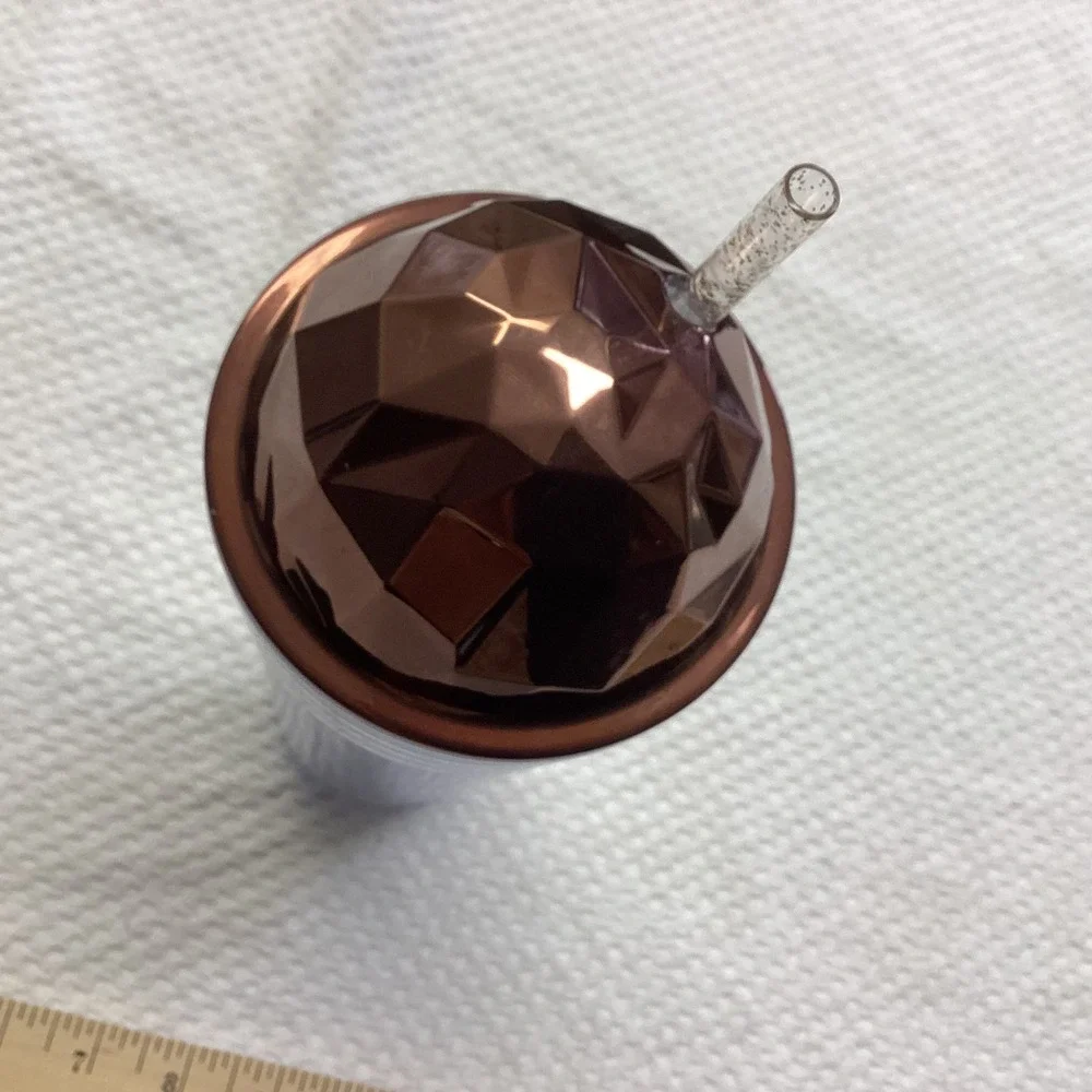 Starbucks Venti  Frosted Copper Dome Tumbler 24 oz Double Wall‎ VGUC